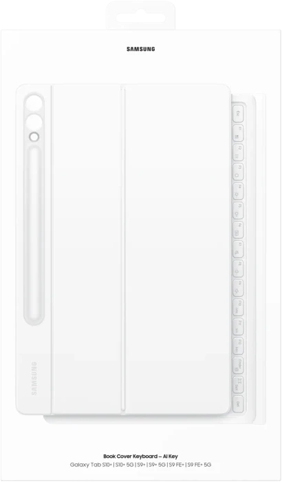 Samsung EF-DX825 Book Cover Keyboard mit AI-Taste für Galaxy Tab S9+ / S9 FE+ / S10+, weiß, DE