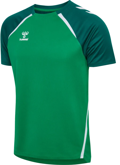 hummel Lead 2.0 Funktionsshirt kurzarm jelly bean/evergreen (Herren)