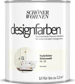 Schöner Wohnen Designfarben innen natürliches blütenweiß, 1l