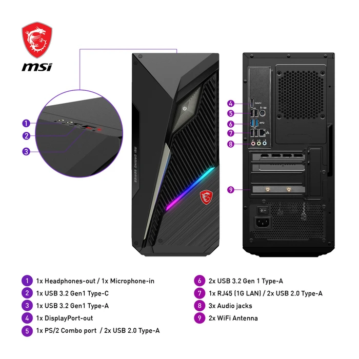 MSI MAG Infinite S3 14NVM5-3404DE, Core i5-14400F, 16GB RAM, 1TB SSD, GeForce RTX 5060 Ti