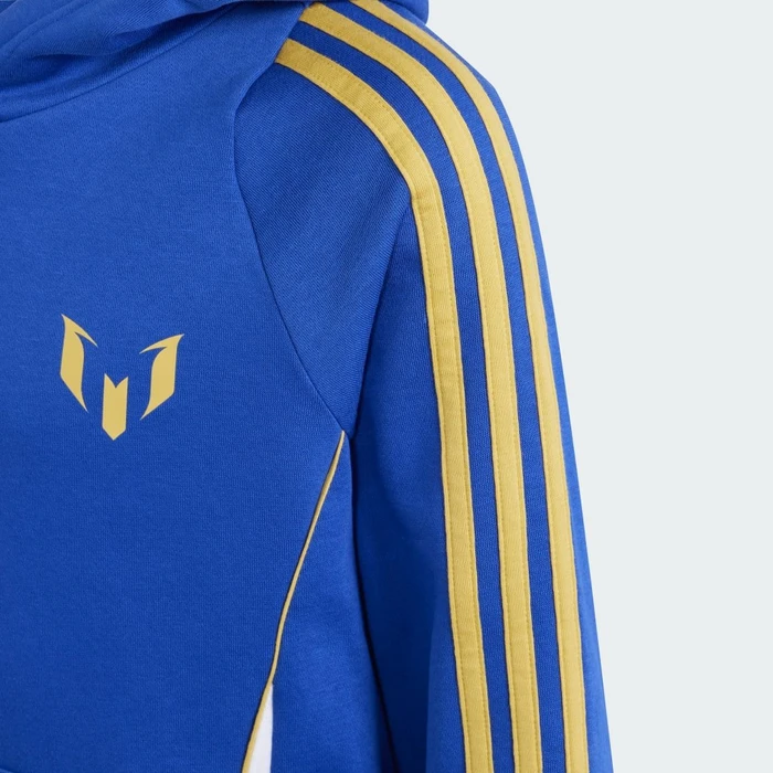 adidas Pitch 2 Street Messi Hoodie semi lucid blue/white (Junior)