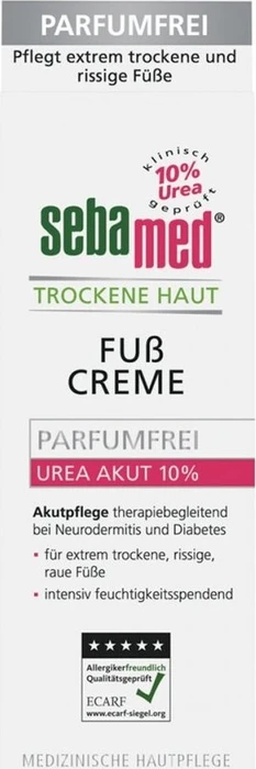 Sebamed Trockene Haut Urea 10% parfumfrei Fußcreme, 100ml