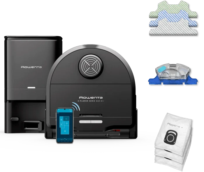Rowenta RR9695 X-plorer Serie 240+ AI Animal & Allergy Saug-/Wischroboter inkl. Absaugstation