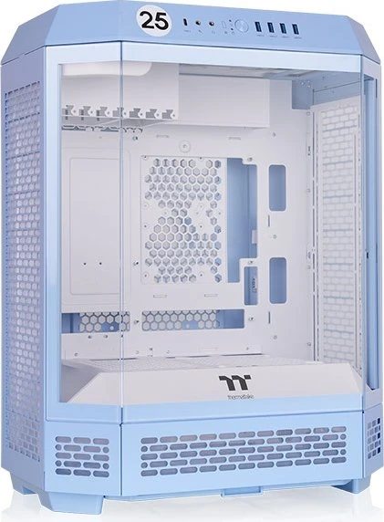Thermaltake The Tower 600 Hydrangea Blue, blau, Glasfenster