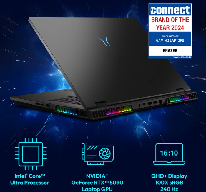 Medion Erazer Beast 18 X1, Core Ultra 9 275HX, 32GB RAM, 2TB SSD, GeForce RTX 5090, DE