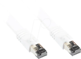 Good Connections Flach-Patchkabel, Cat8.1, U/FTP, RJ-45/RJ-45, 0.5m, weiß