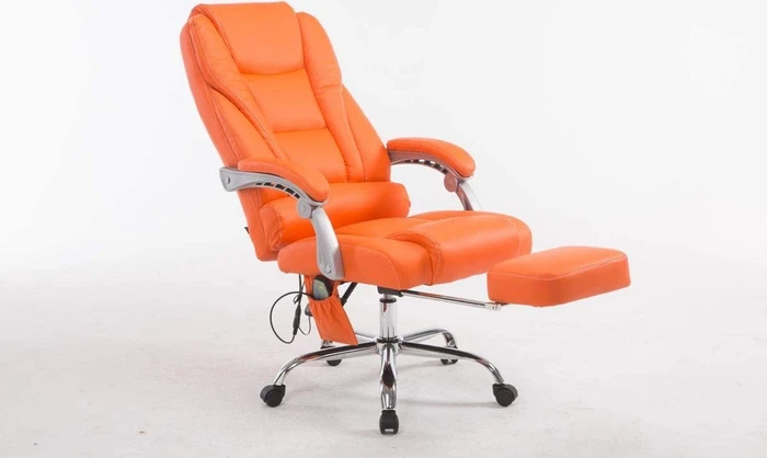 CLP Pacific V2 Kunstleder Bürostuhl mit Massagefunktion, orange