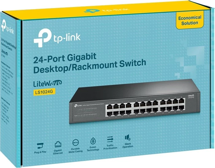 TP-Link LS100 LiteWave Desktop Gigabit Switch, 24x RJ-45