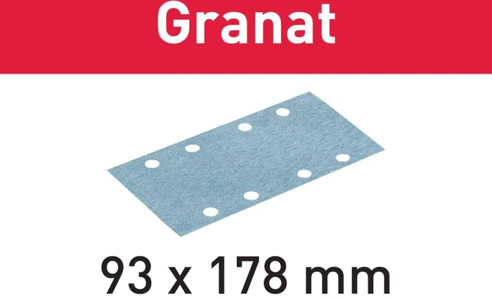 Festool STF 93X178 P40 GR/50 Granat Schleifblatt K40, 93x178mm, 50 Stück