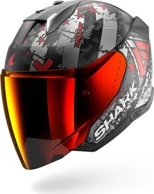 Shark Skwal i3 Jet Hellcat matt schwarz/silber/rot