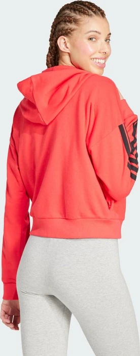 adidas Essentials 3-Streifen French Terry Hoodie pure ruby/black (Damen)