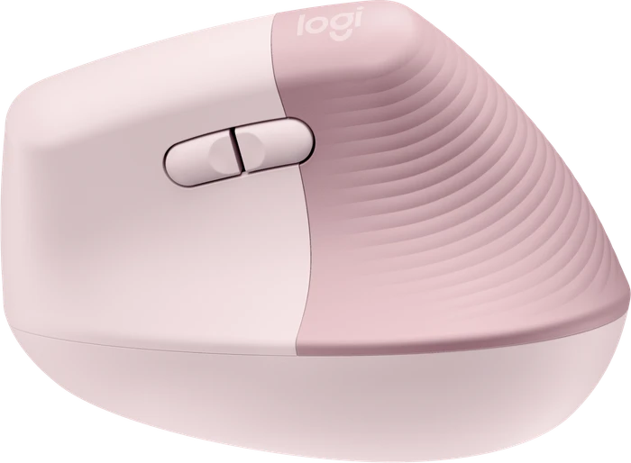 Logitech Lift Vertical Ergonomic Mouse, Rose, Logi Bolt, USB/Bluetooth
