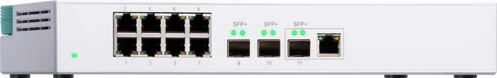 QNAP QSW-300 Desktop Gigabit Switch, 8x RJ-45, 2x SFP+, 1x RJ-45/SFP+