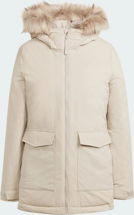 adidas Hooded Fur Mantel wonder beige (Damen)