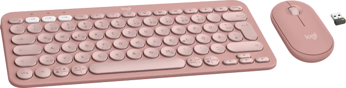 Logitech Pebble 2 Combo rosa, Logi Bolt, USB/Bluetooth, DE