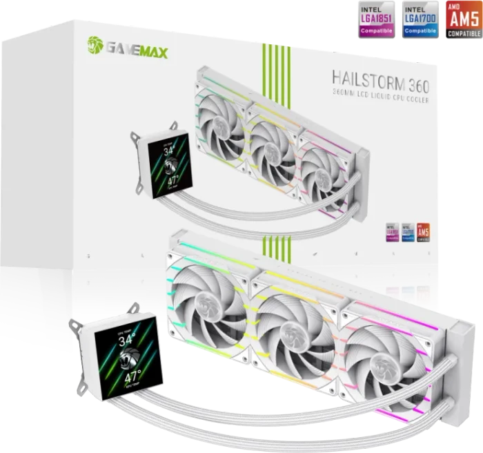 GameMax Hailstorm 360 WH, weiß