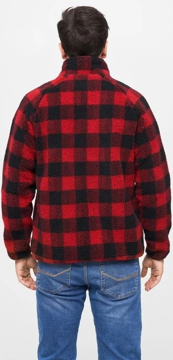 Brandit Teddyfleece Jacke rot/schwarz (Herren) (5021-41) – Bild 7