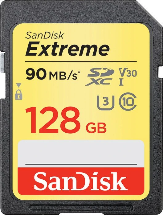 SanDisk Extreme R90/W60 128GB, UHS-I U3, Class 10