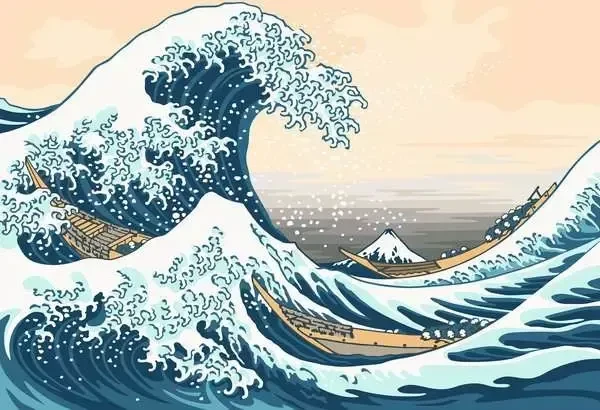 Ravensburger Malen nach Zahlen CreArt ART Collection: Große Welle (Hokusai)
