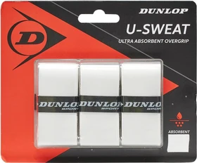 Dunlop U-Sweat Overgrip Griffband weiß, 3 Stück