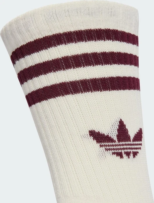 adidas 3-Streifen Crew Socken off white/aurora coffee, 3 Paare