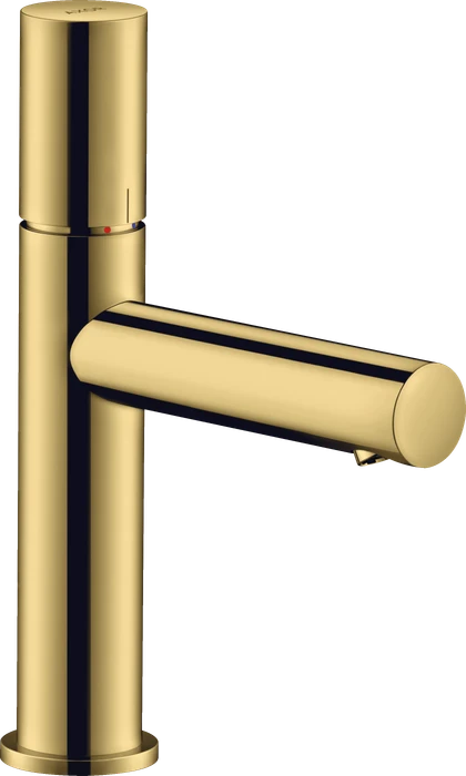 Hansgrohe Axor Uno Waschbeckenarmatur 110 mit Zerogriff und Ablaufgarnitur polished goldoptik