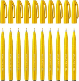 Pentel Brush Sign Pen SES15C gelb, 10er-Pack