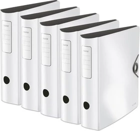Leitz Qualitäts Ordner 2-Ring 180° Active Solid, 80mm, A4, weiß