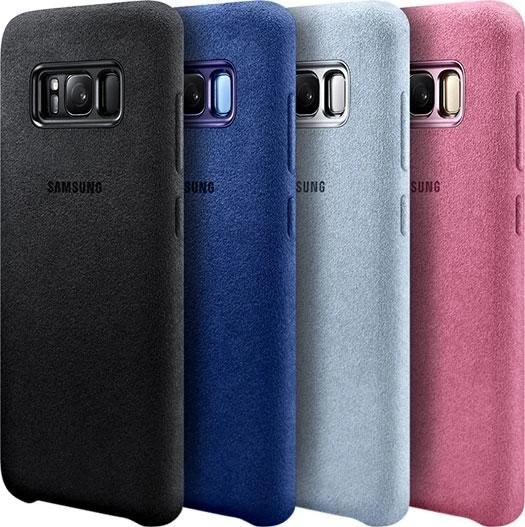 Samsung EF-XG955AP Alcantara Cover für Galaxy S8+ pink