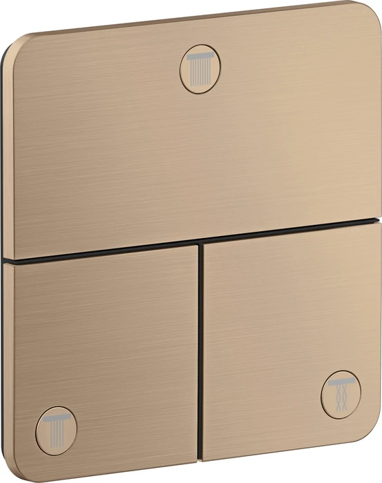 Hansgrohe Axor ShowerSelect ID softsquare Kontrollfeld Ventil für 3 Verbraucher brushed red gold