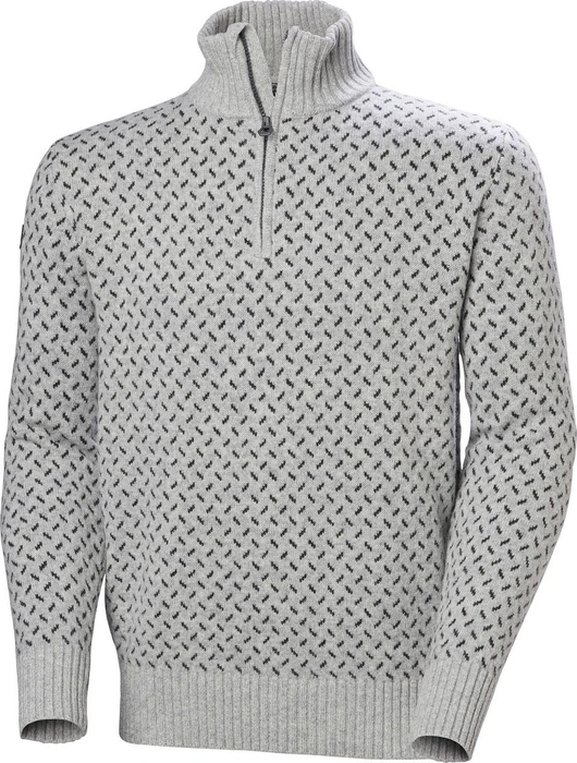 Helly Hansen Arctic Ocean Icelander Wool Zip Strickpullover grey melange (Herren) (30360-949)