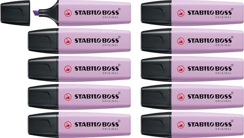 STABILO Boss Original Pastel Schimmer von Lila, 10er-Pack