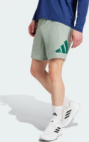 adidas Train Essentials Logo Training Trainingshose kurz silver green/collegiate green (Herren)