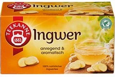 Teekanne Anregender Ingwer Tee Beutel, 18 Stück