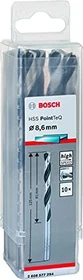 Bosch Professional HSS PointTeQ Spiralbohrer, 8.6x81x125mm, 10 Stück