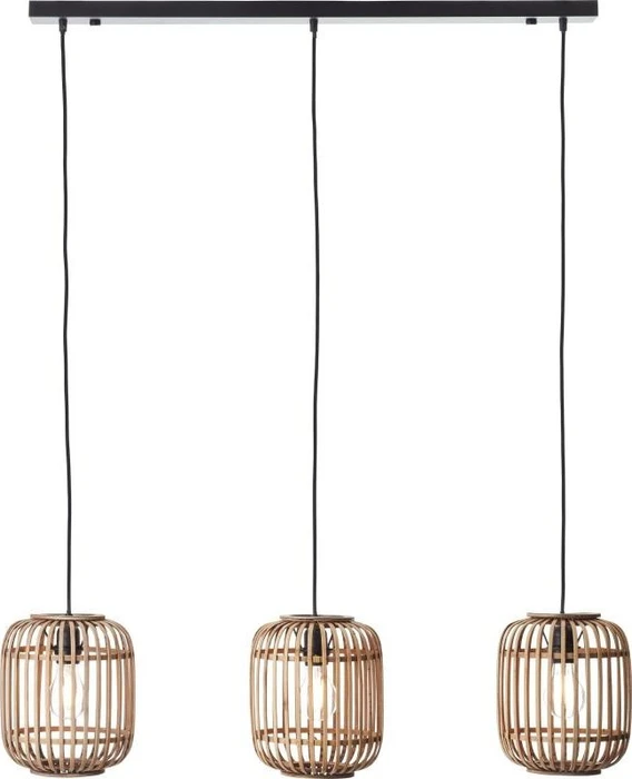 Brilliant Woodrow Pendelleuchte 3-flammig hellbraun