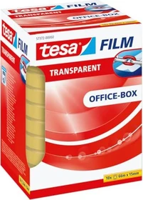 tesa tesafilm Office Box transparent, Klebeband, 15mm/66m, 10 Stück