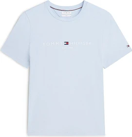 Tommy Hilfiger Logo-Stickerei Slim Fit T-Shirt kurzarm breezy blue (Herren)