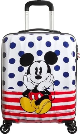 American Tourister Disney Legends Spinner 55cm Mickey blue dots