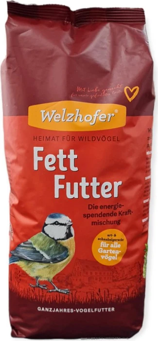 Welzhofer Fettfutter, Ganzjahres-Vogelfutter für Wildvögel, 2kg