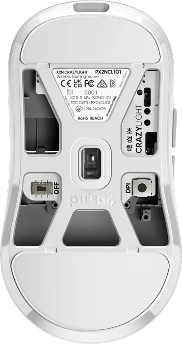 Pulsar Gaming Gears X2N CL CrazyLight Mini Wireless Uyuni White, USB