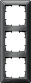 Siemens DELTA line Rahmen 3-Fach, 222x80mm, carbonmetallic