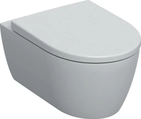 Geberit iCon Set Wand-WC Tiefspüler, geschlossene Form, Rimfree, mit WC-Sitz, weiß/KeraTect