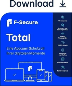 F-Secure Total Security & VPN, 5 User, 1 Jahr, ESD (multilingual) (PC)