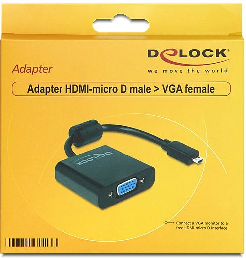 DeLOCK HDMI Mikro-D/VGA Adapter schwarz