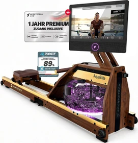 Sportstech AquaElite Pro Rudergerät dunkelbraun