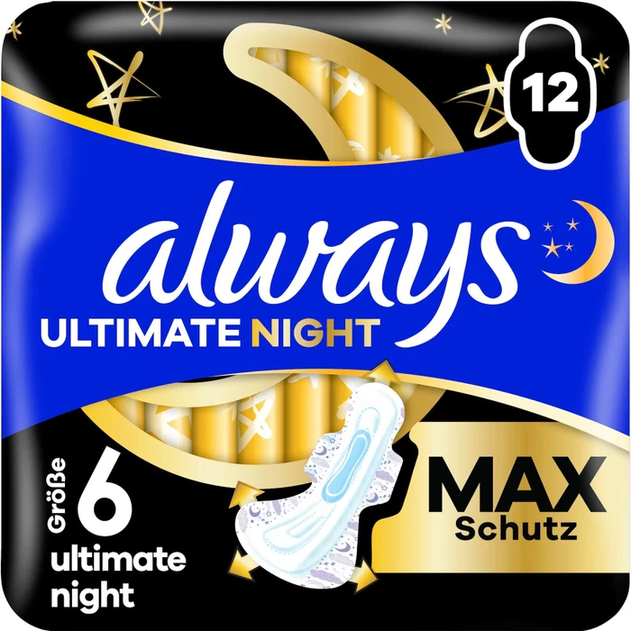 Always Ultimate Night Max Protection Größe 6, 12 Stück