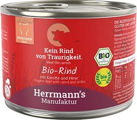Herrmann's Manufaktur Bio Rind mit Karotte und Hirse, 2.40kg (12x 200g)