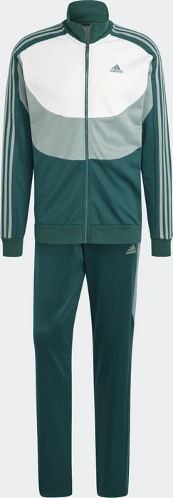 adidas Colorblock Trainingsanzug collegiate green/silver green/white (Herren)