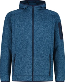 CMP Melange Knit Tech Hooded Heavy Fleece Jacke ocean/b. blue (Herren)